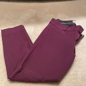Banana Republic Sloan Fit Burgundy Cropped Pants
